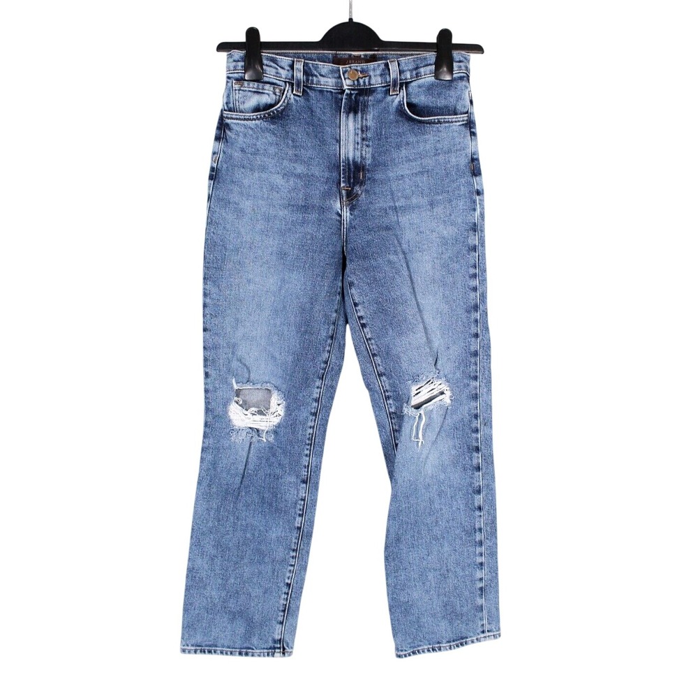 J BRAND Women's HIGH-RISE Destroyed STRAIGHT LEG Jules Denim Jeans Sz 26
